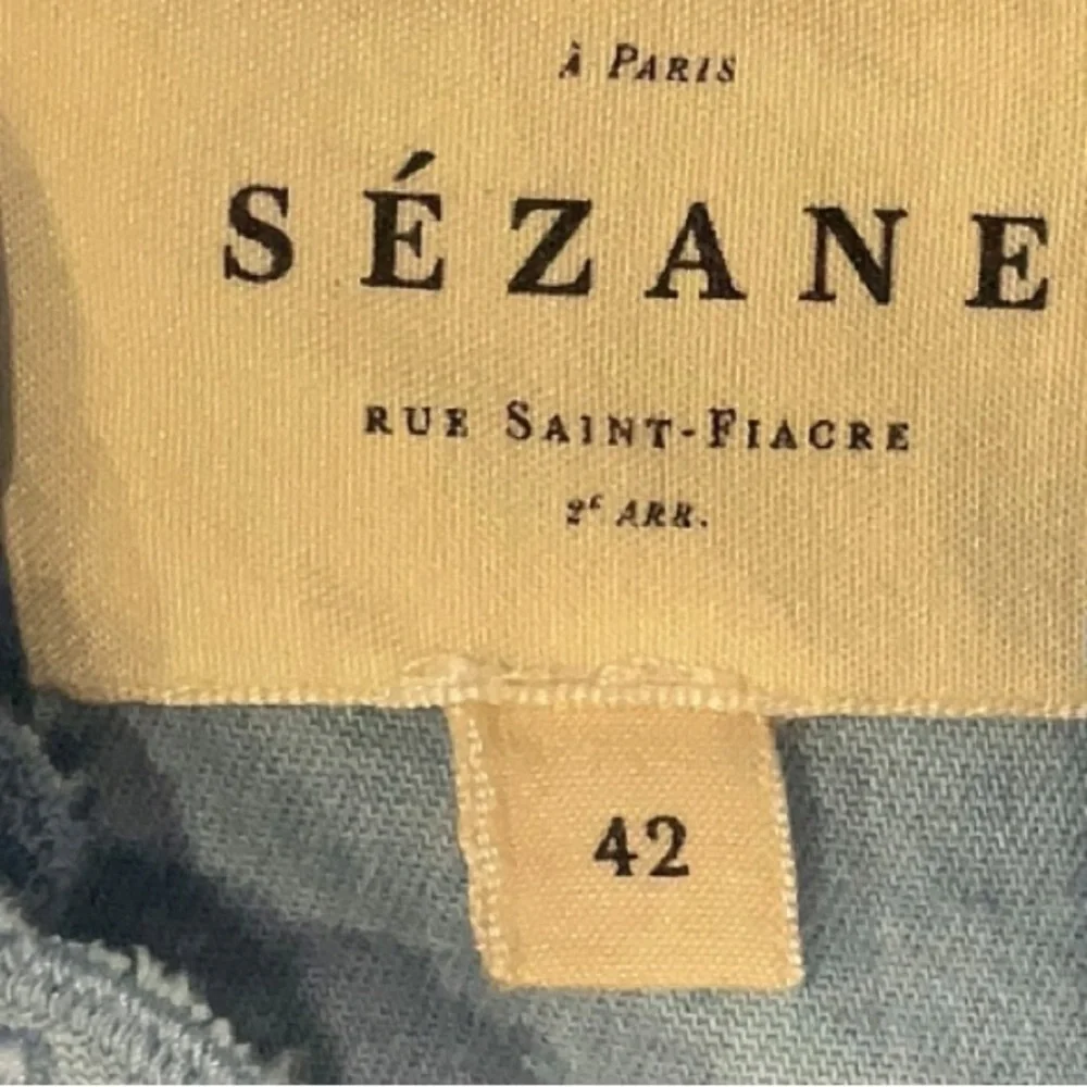 Sézane Chlo Shirt Chambray Blue FR 42 / US 10 / XL - Picture 6 of 8